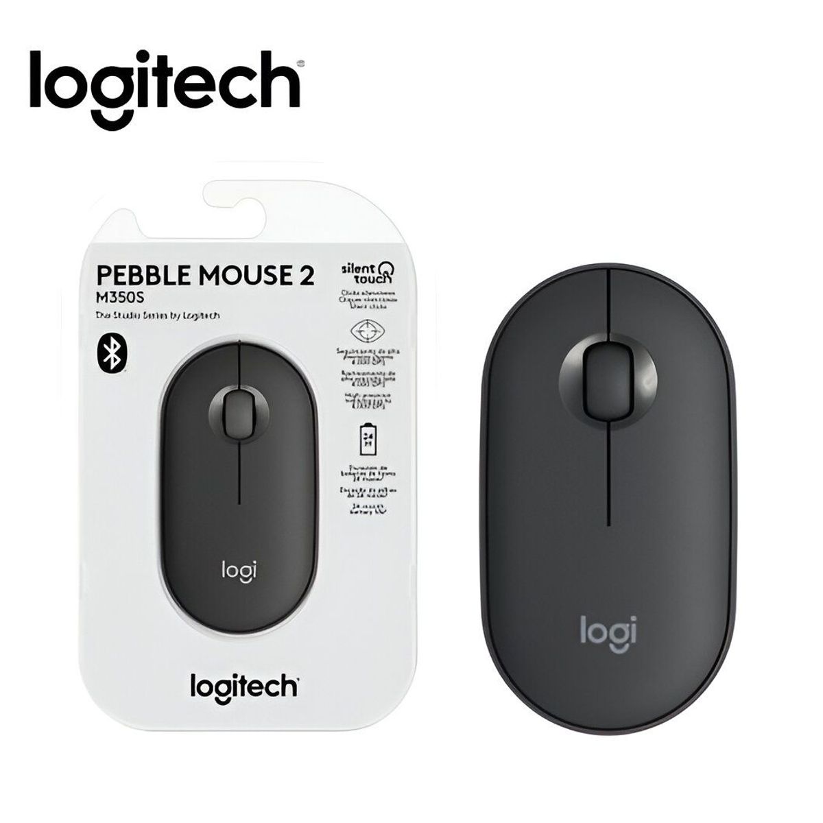 LOGITECH - MOUSE LOGITECH PEBBLE 2 M350S BLUETOOTH/WIRELESS GRAPHITE