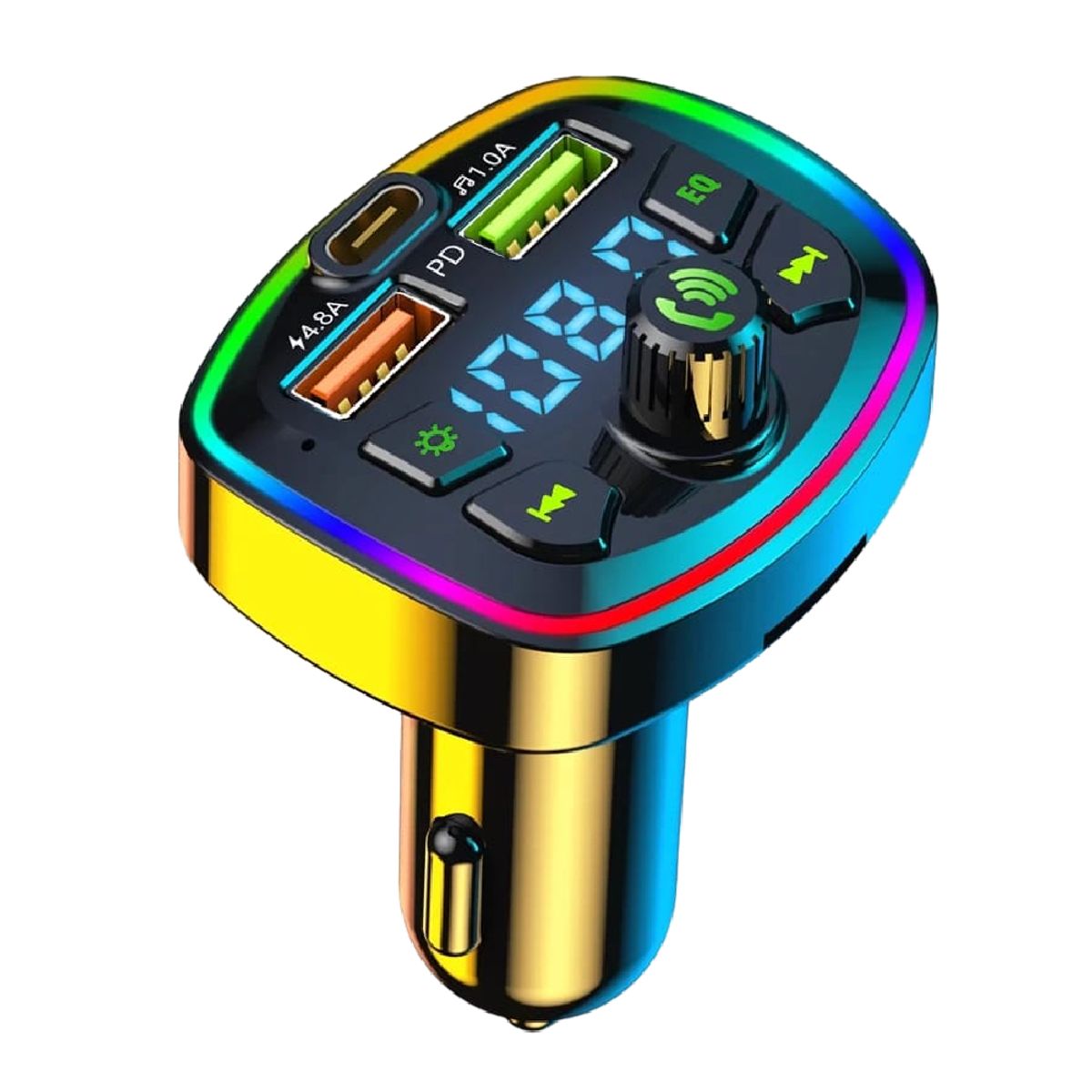 GENERICO - Adaptador Bluetooth para Auto Cigarrera Transmisor Cargador