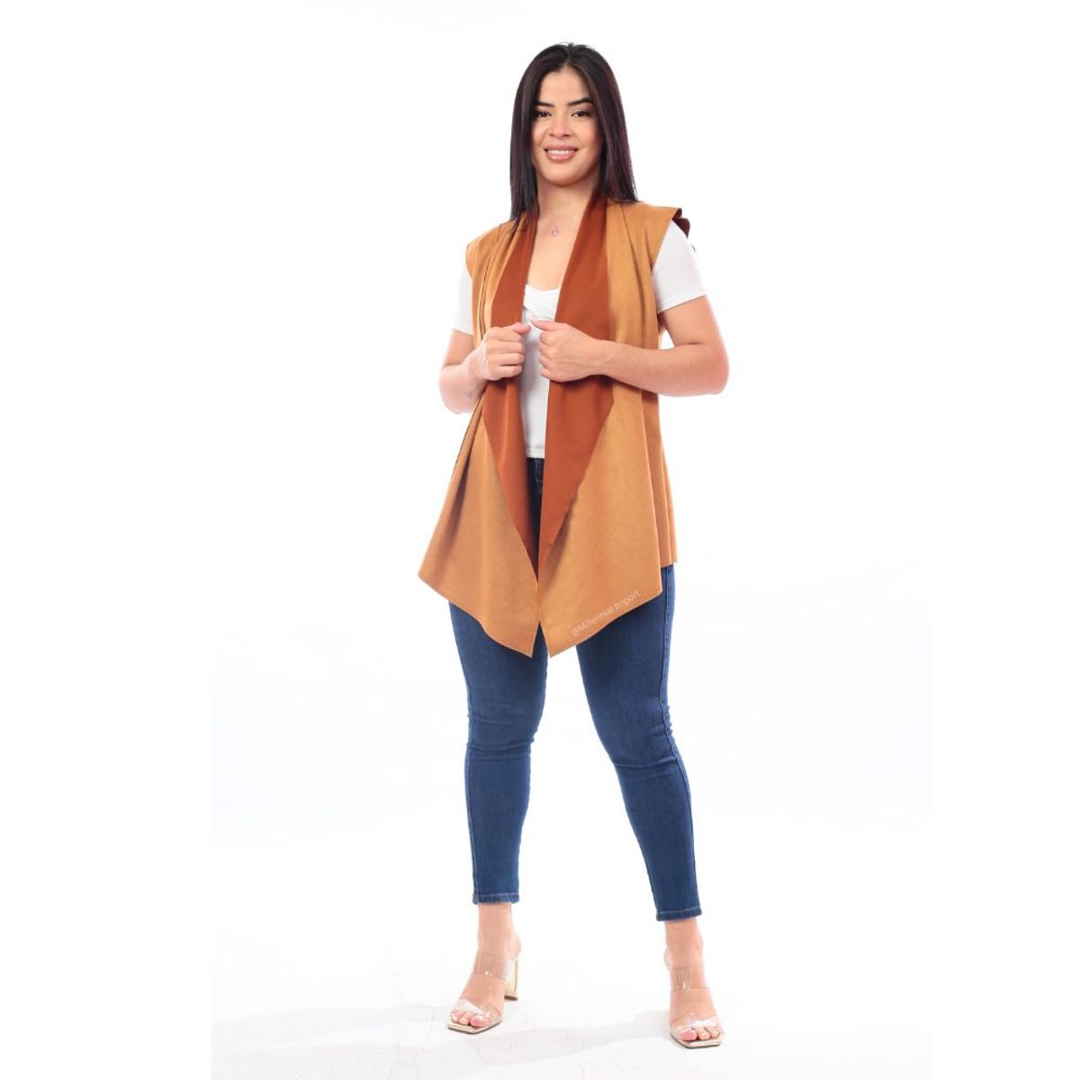 GENERICO - Capa Chaleco Abrigo Blazer Manga Cero para Mujer