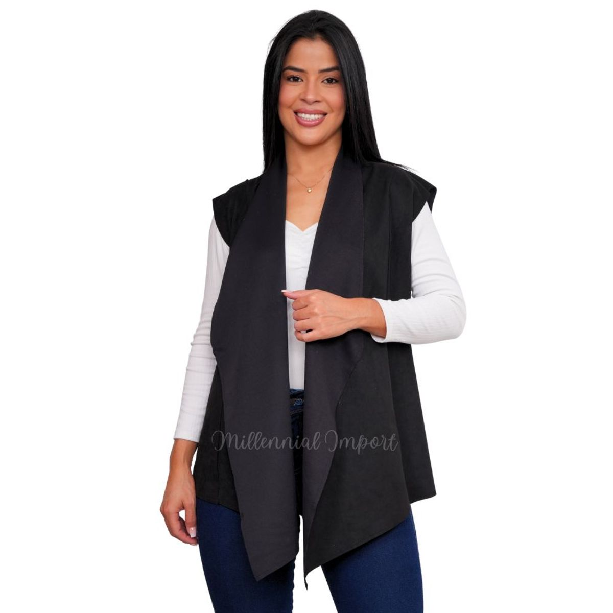 GENERICO - Blazers Chaleco Mujer en Moda Casual Manga Cero