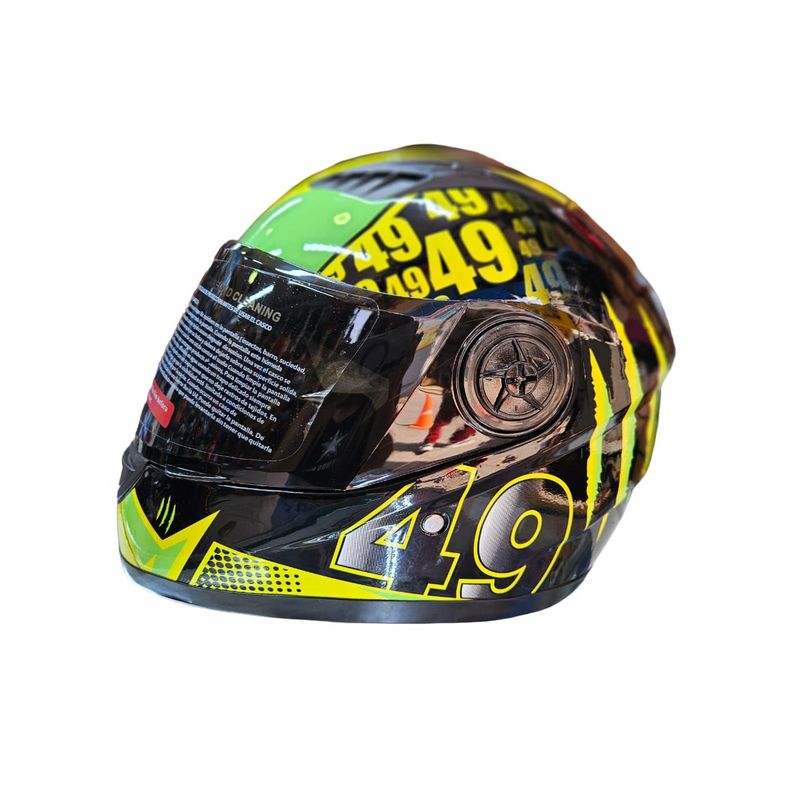 GENERICO - CASCO PARA BASICO MOTO SG3 AMARILLO BRILLO