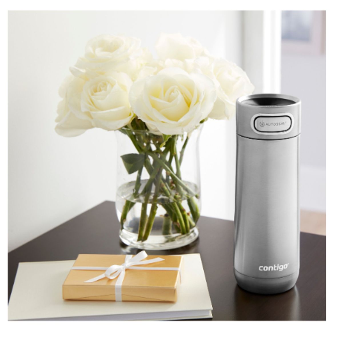 CONTIGO - Vaso térmico Contigo Luxe Autoseal 473ml de acero inoxidable Gris