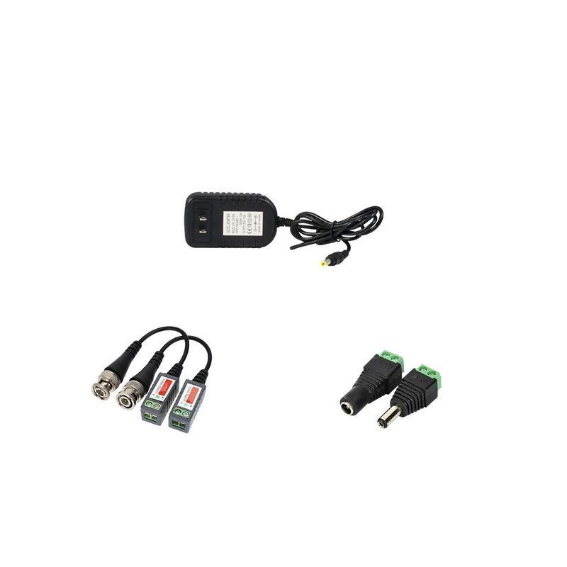 GENERICO - ACCESORIOS CAMARAS SEGURIDAD FUENTE 12V 1AMP PAR DC BALUN