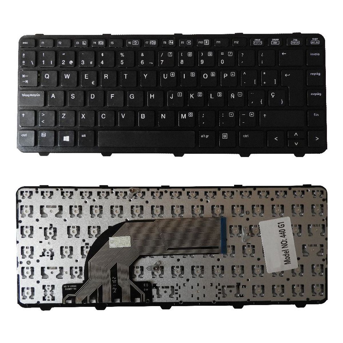 GENERICO - TECLADO PARA LAPTOP HP G0 440 G1 440 445 G1 G2 640 645 CON FRAME
