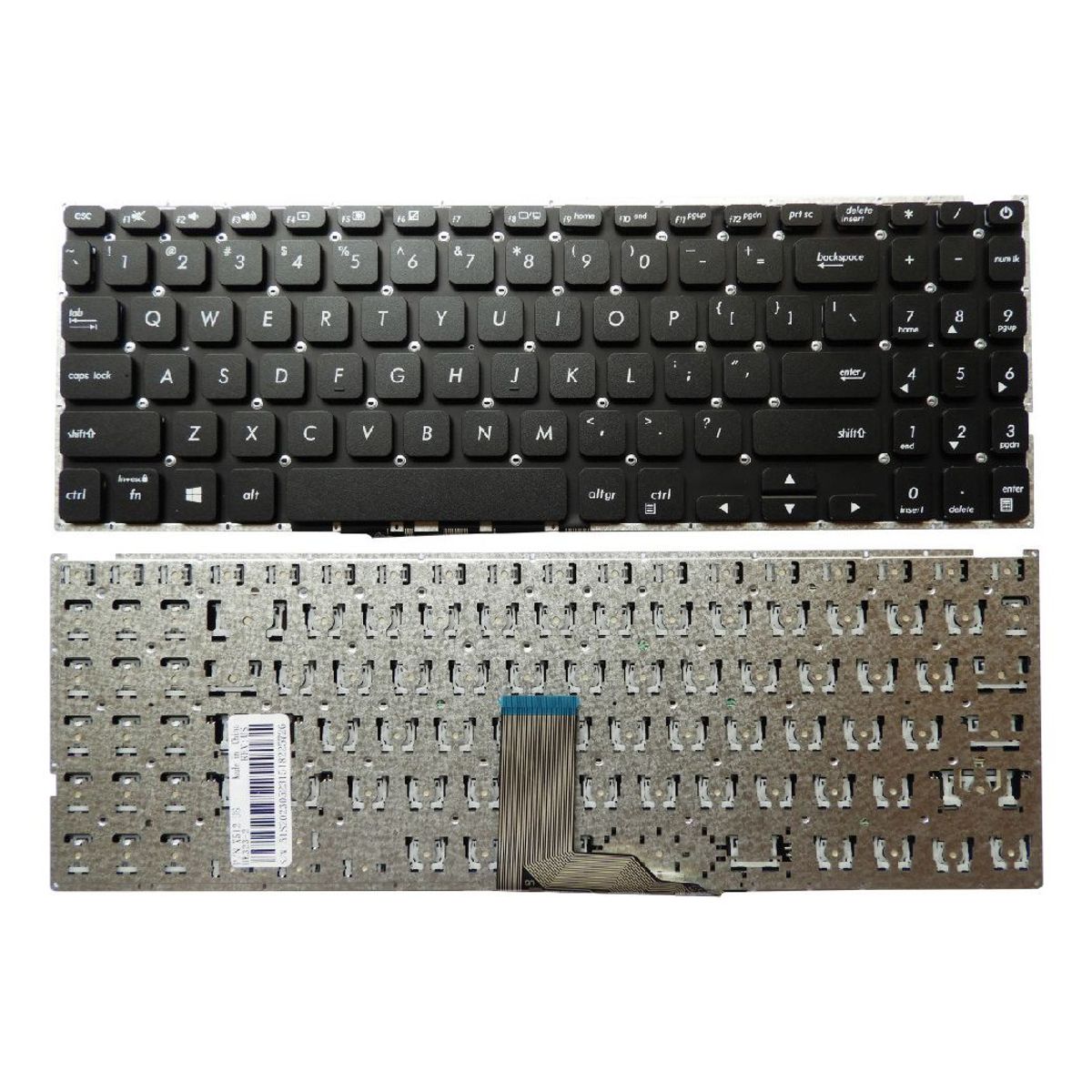 GENERICO - TECLADO PARA LAPTOP ASUS X512 X512D X512DA X512F INGLÉS