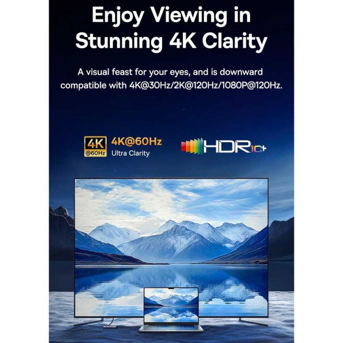 BASEUS - Baseus HUB Adaptador 7 Port 4K 60Ghz HDMI Premium 100W MacBook