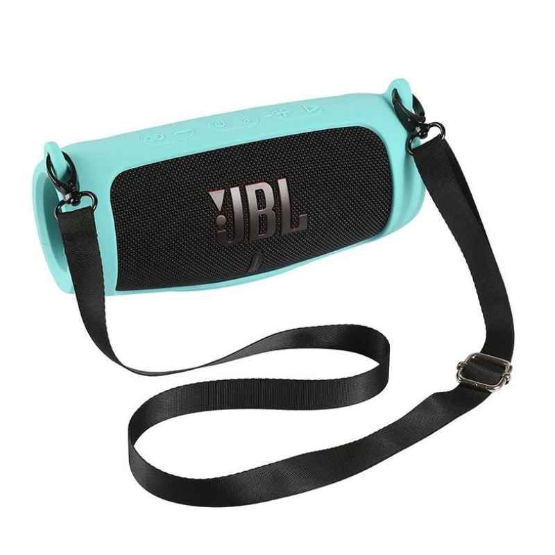 GENERICO - FUNDA CASE PROTECTOR SILICONA PARA JBL CHARGE 5 COLOR VERDE CIAN