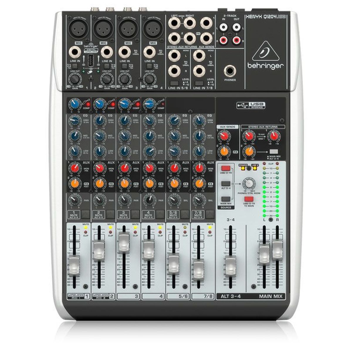 BEHRINGER - Mezclador Analoga Profesional Behringer Xenyx Q1204USB