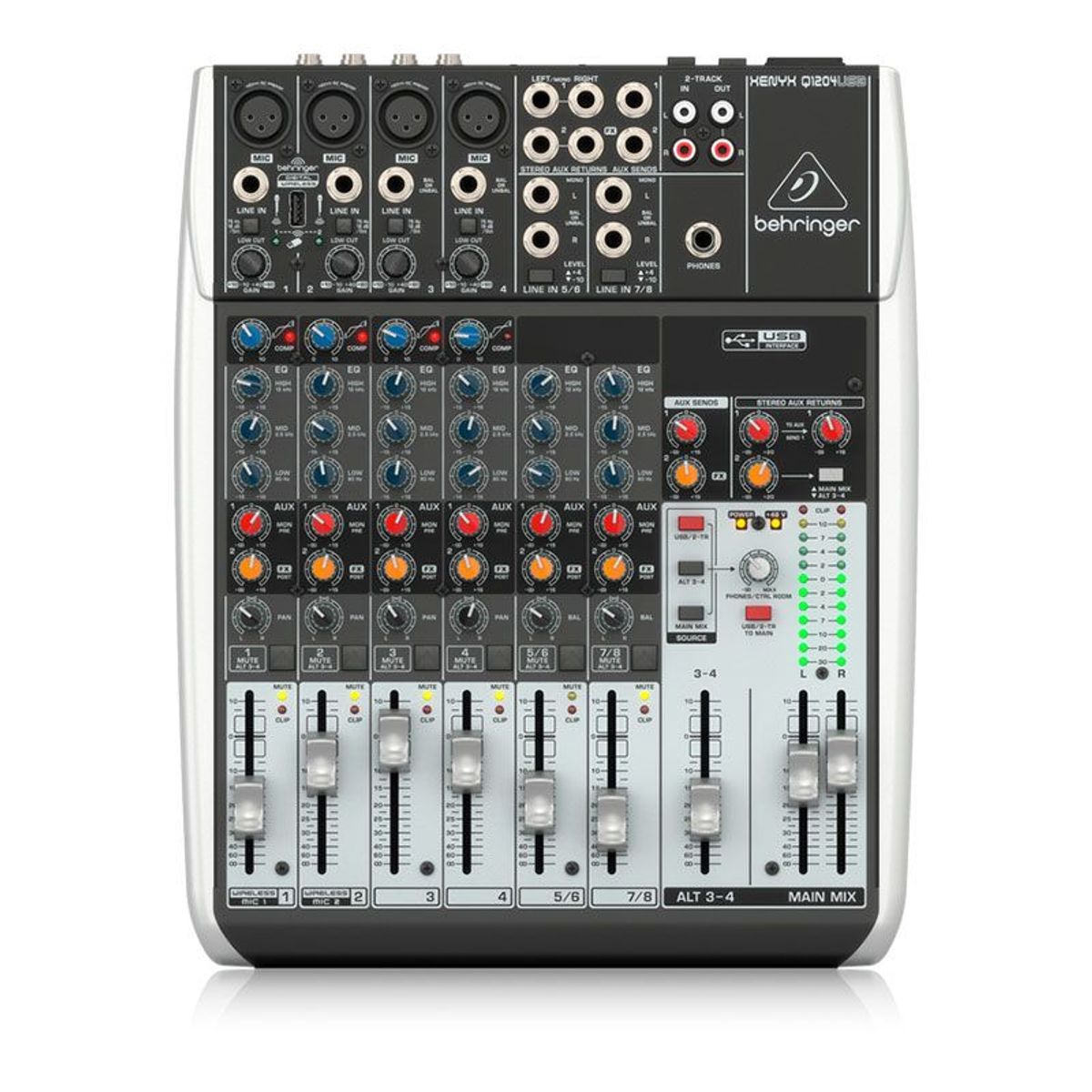 BEHRINGER - Mezclador Analoga Profesional Behringer Xenyx Q1204USB