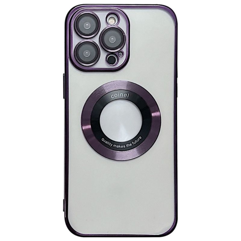 GENERICO - Funda para iPhone 14 Plus Magsafe Metalizado Morado Antishock