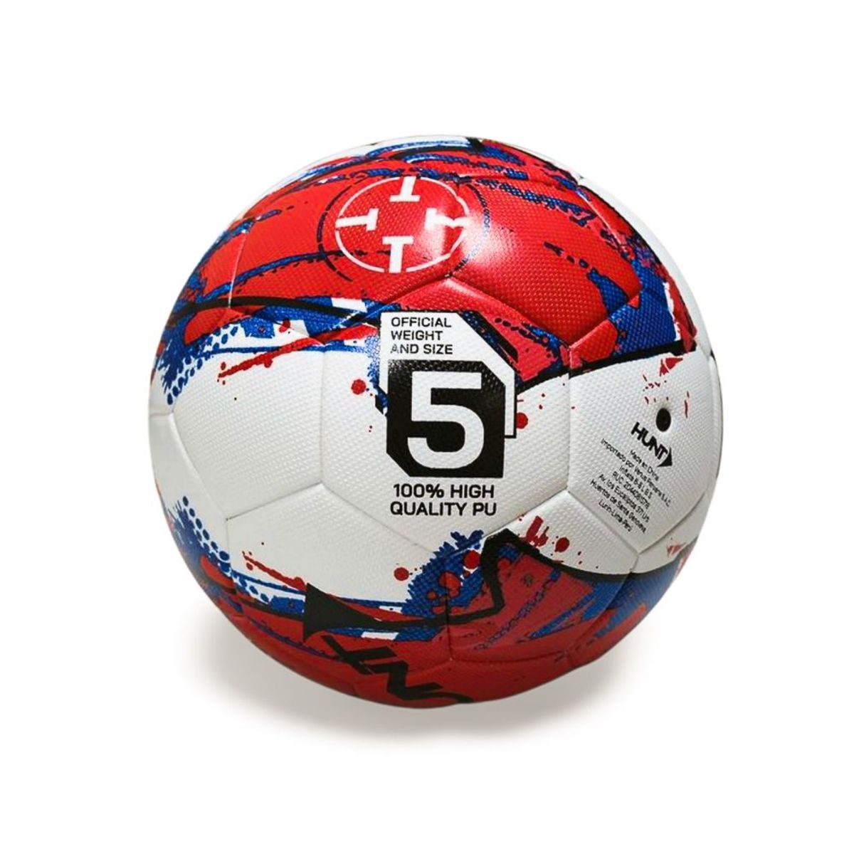 HUNT - HUNT Balón de Fútbol Titan Rojo N° 5
