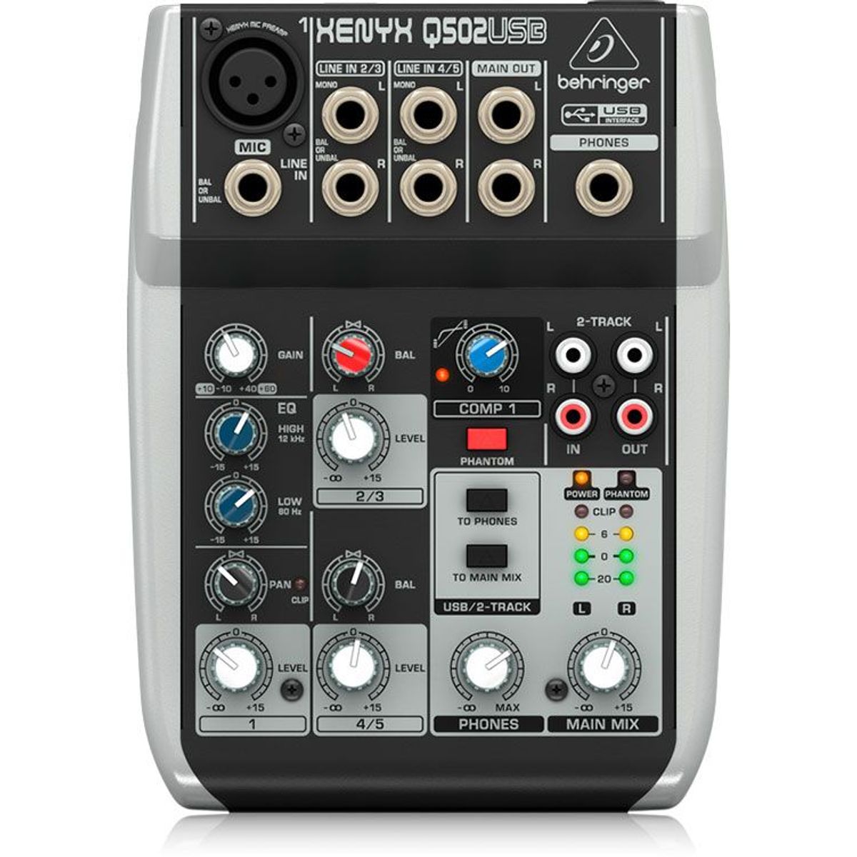 BEHRINGER - Mezclador Analoga Profesional Behringer Xenyx Q502USB