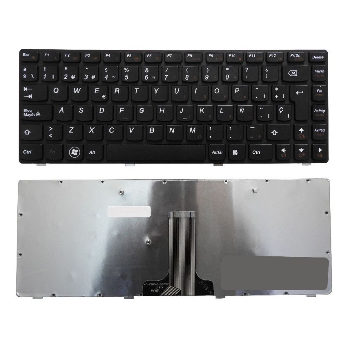 GENERICO - TECLADO PARA LAPTOP HP 15-DA 15-CD 15-DW PLATEADO  PLOMO
