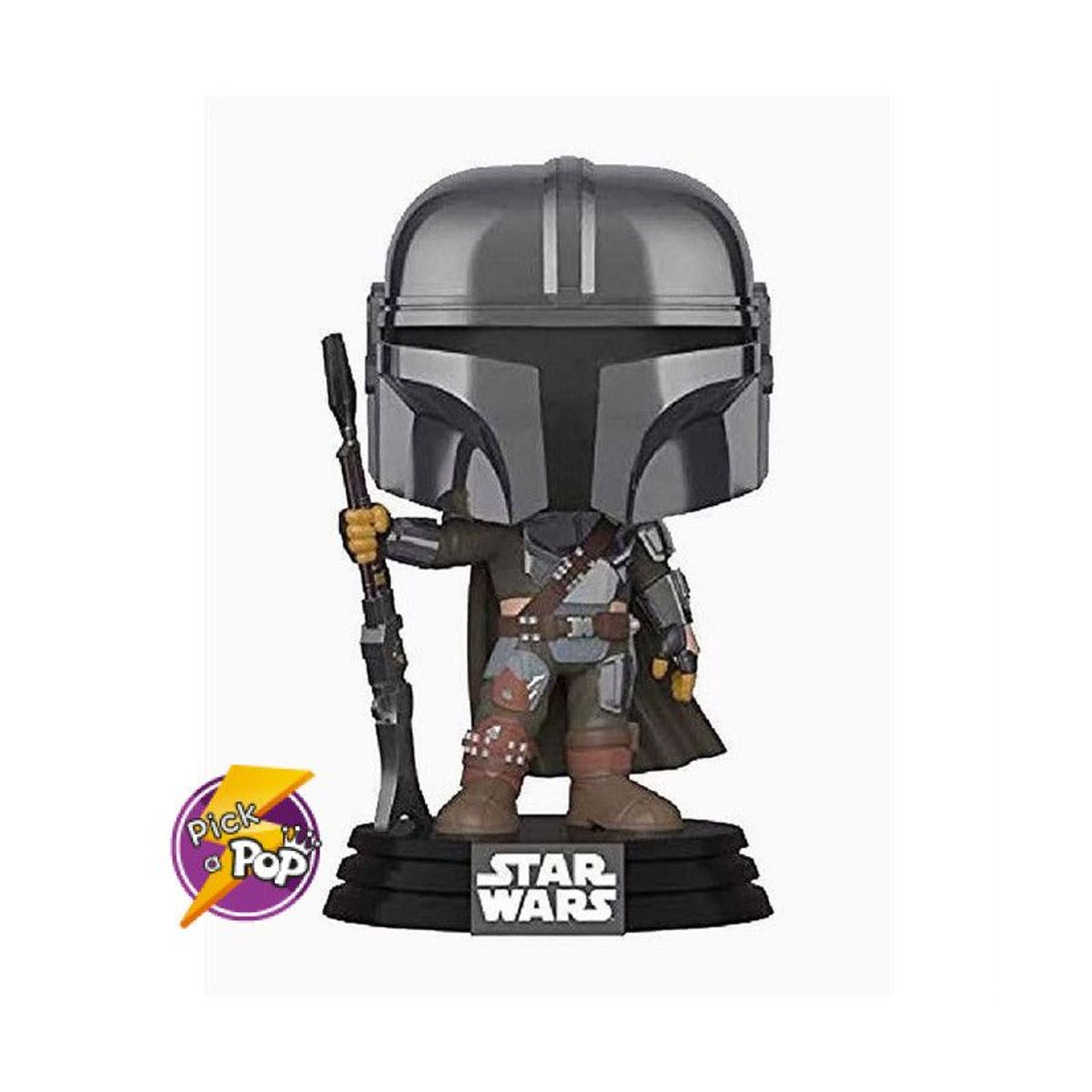 FUNKO - STAR WARS THE MANDALORIAN 345 CHROME EXCLUSIVO