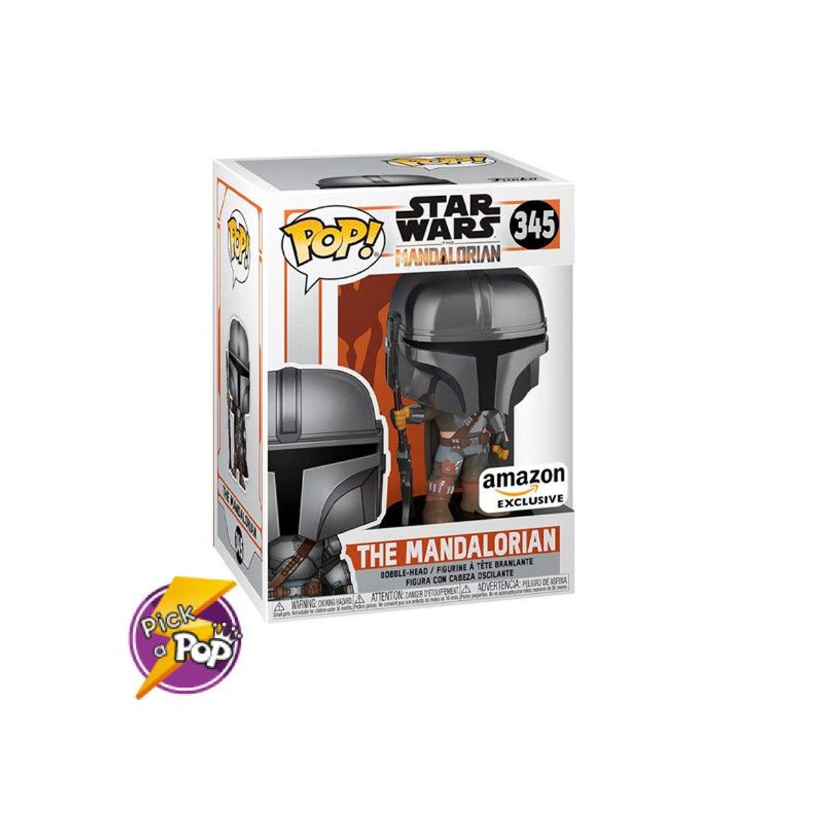 FUNKO - STAR WARS THE MANDALORIAN 345 CHROME EXCLUSIVO