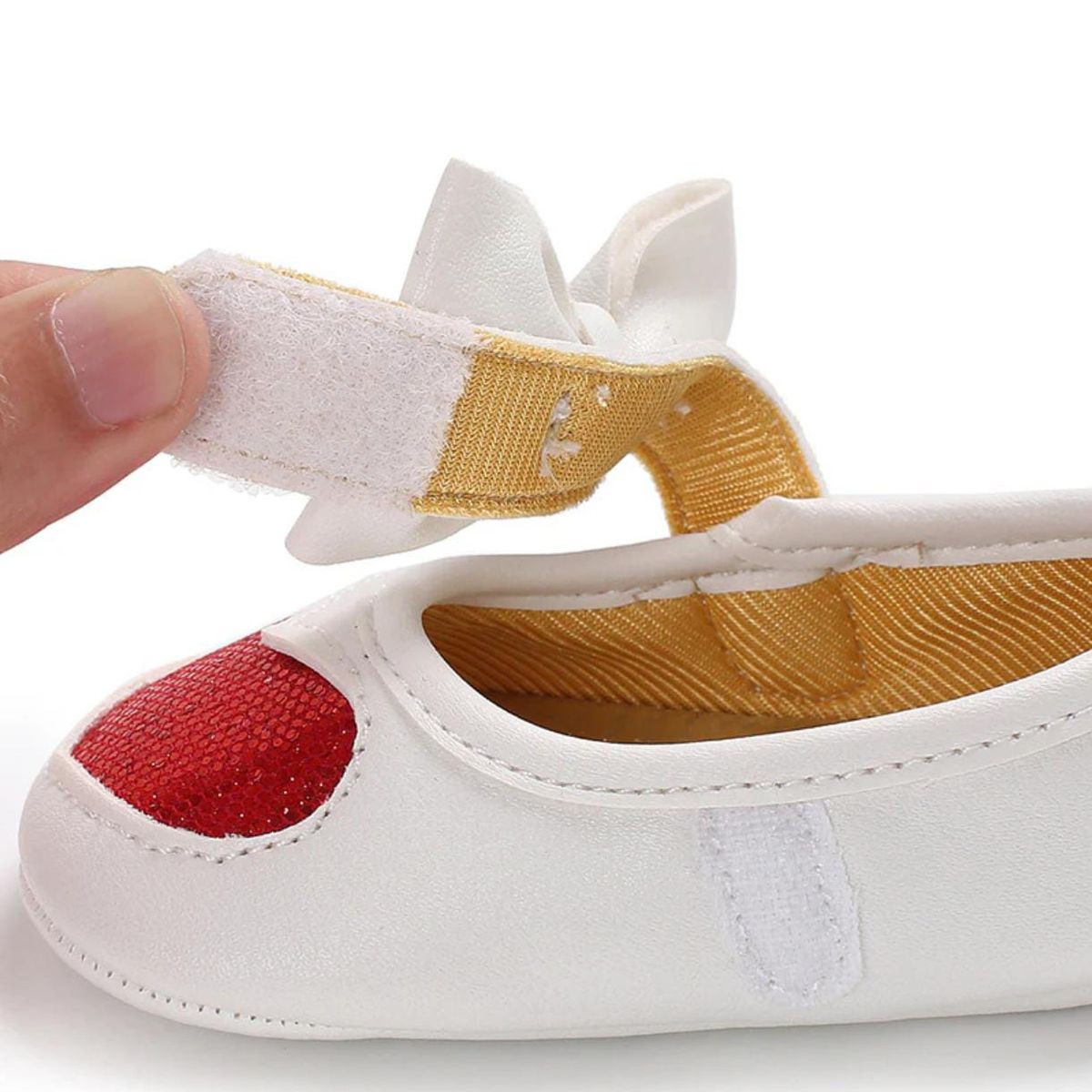 GENERICO - Zapatitos para bebé - Ballerinas - Corazon Rojo