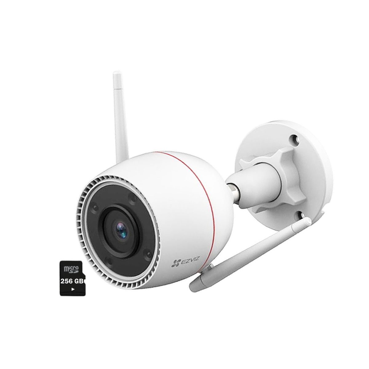 EZVIZ - Cámara Vigilancia Wifi H3C 3MP Ezviz IP67 Noche Color + Micro SD 256GB