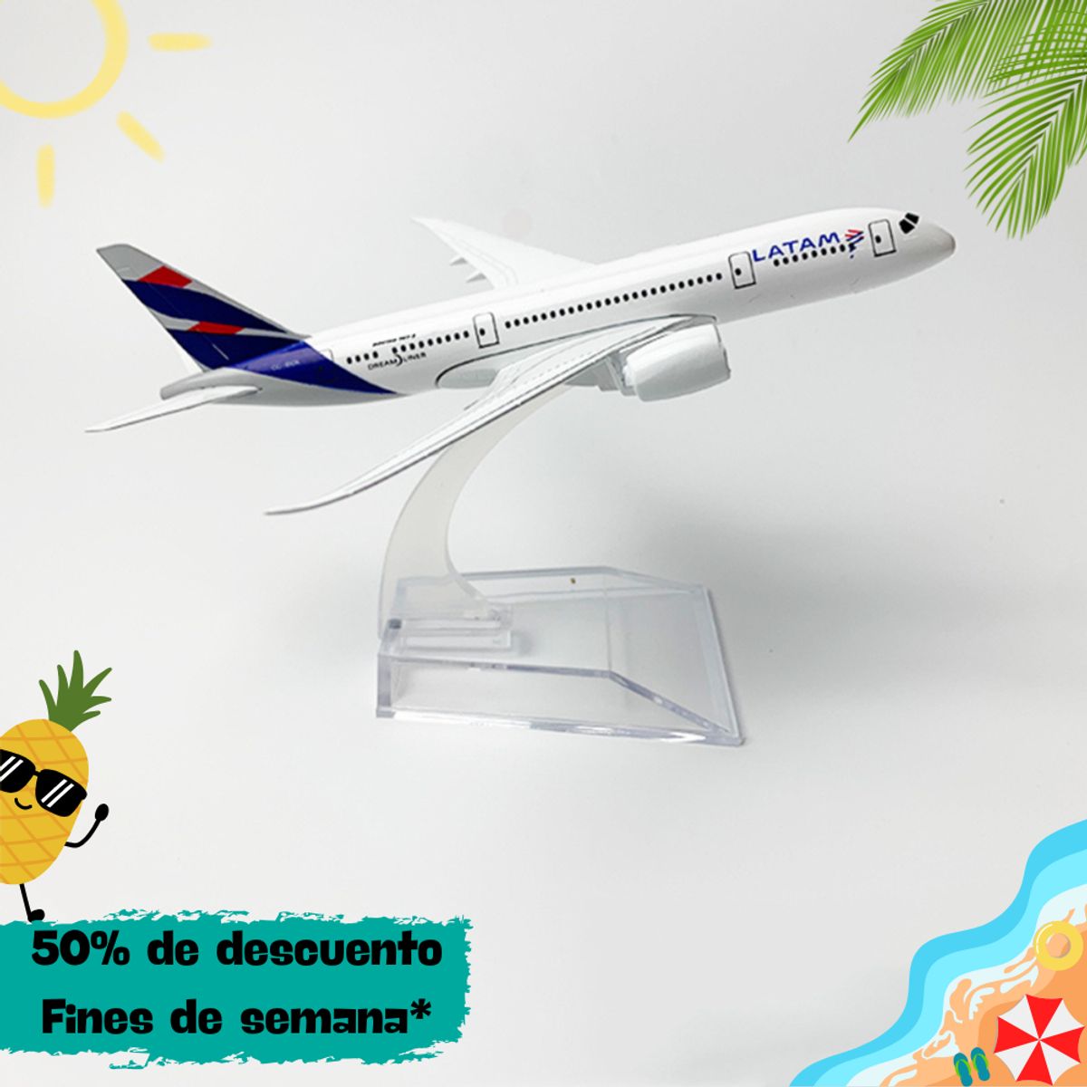 GENERICO - Avión de Metal 15cm Avión a escala BOEING B787 LATAM