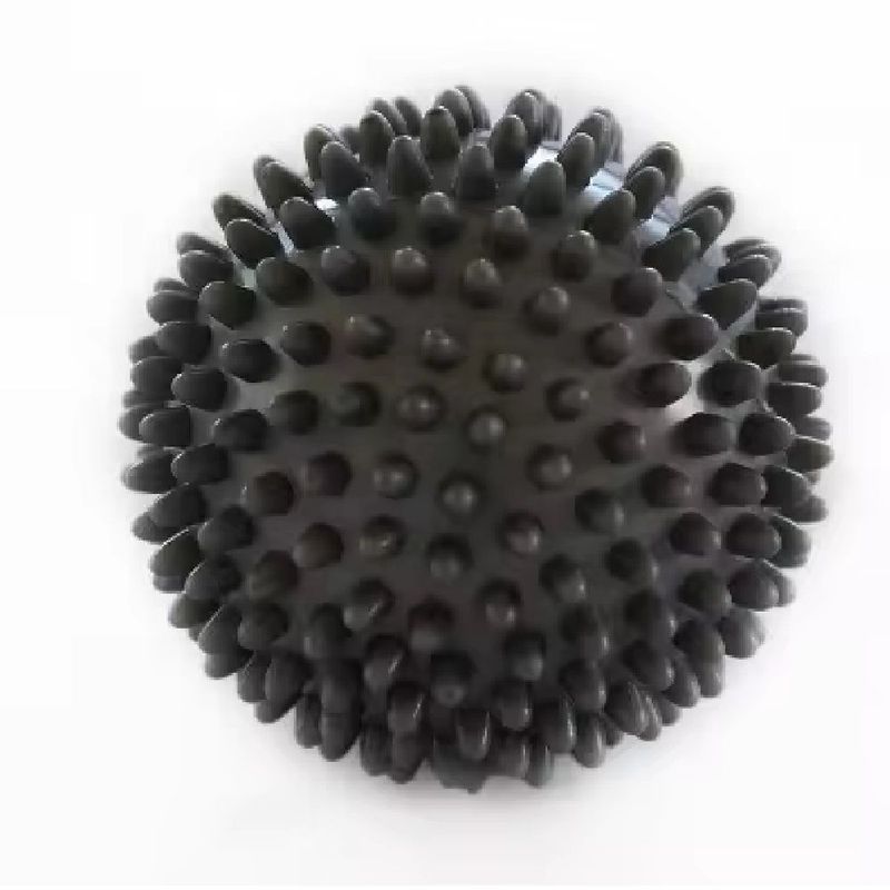 GENERICO - Pelota Erizo - Plástico Duro masajeador 7 cm - Negro