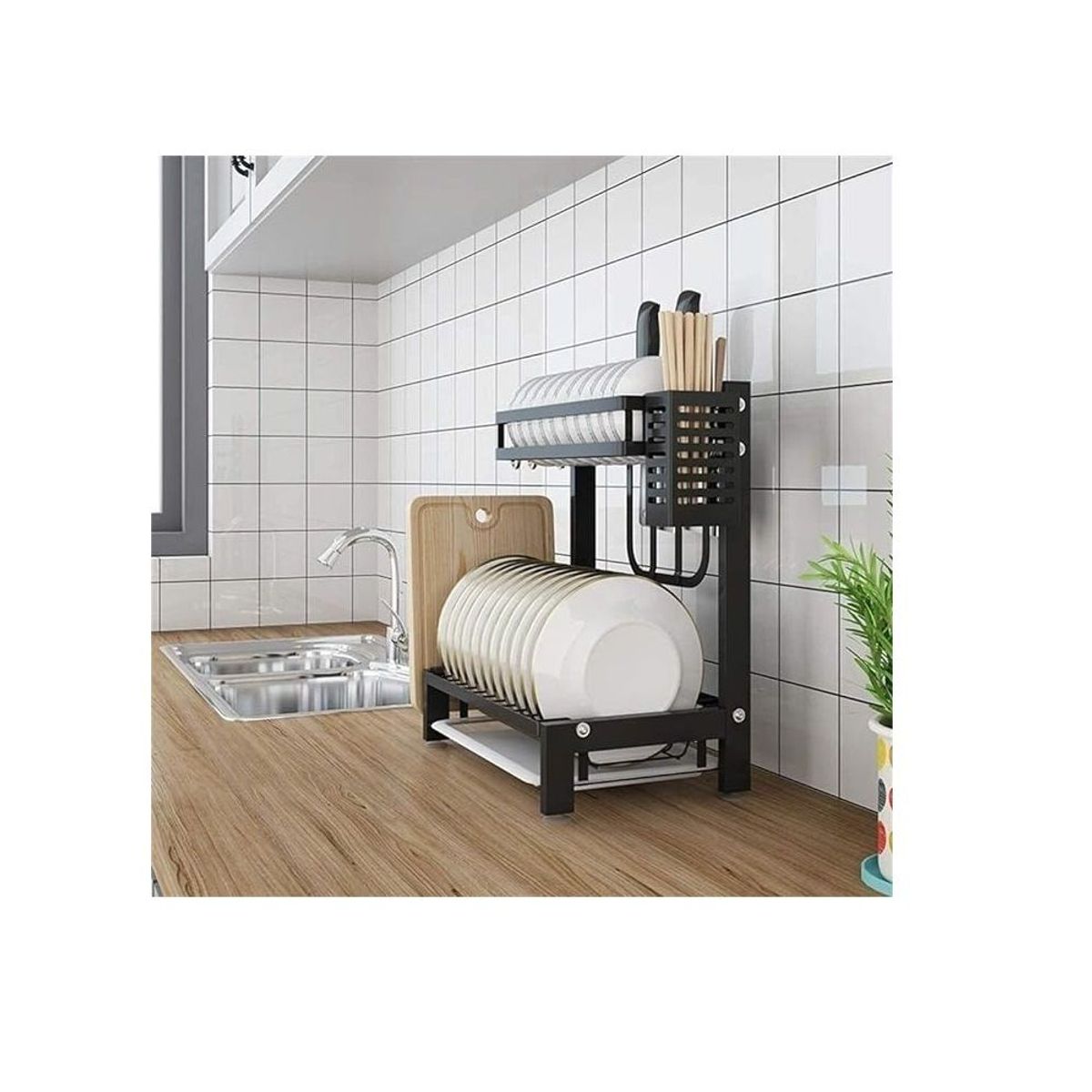 OTTOWARE - ESCURRIDOR RACK DE PLATOS 2 NIVELES