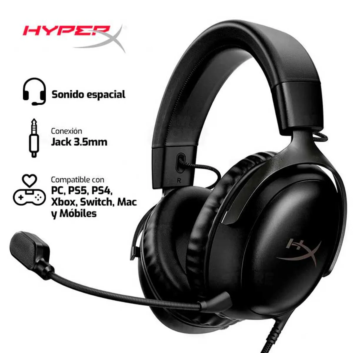 HYPERX CLOUD - Audífono HYPERX CLOUD III 3.5MM-USB 7.1 Negro