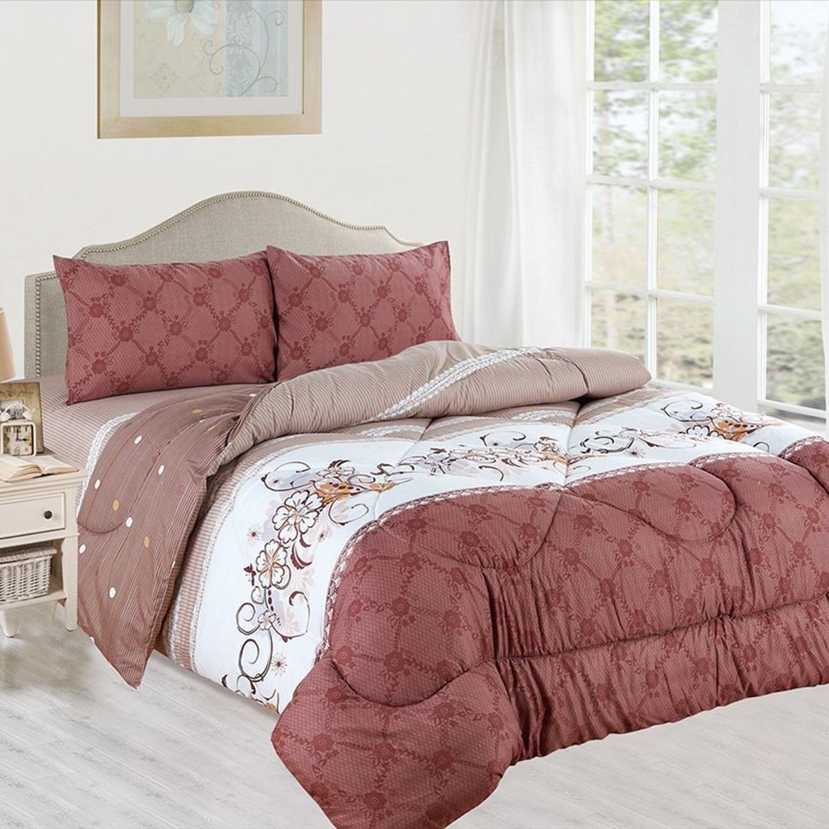 CASATEX - EDREDÓN CASATEX CON DISEÑO 100% ALGODÓN DE 1.5 PLZ