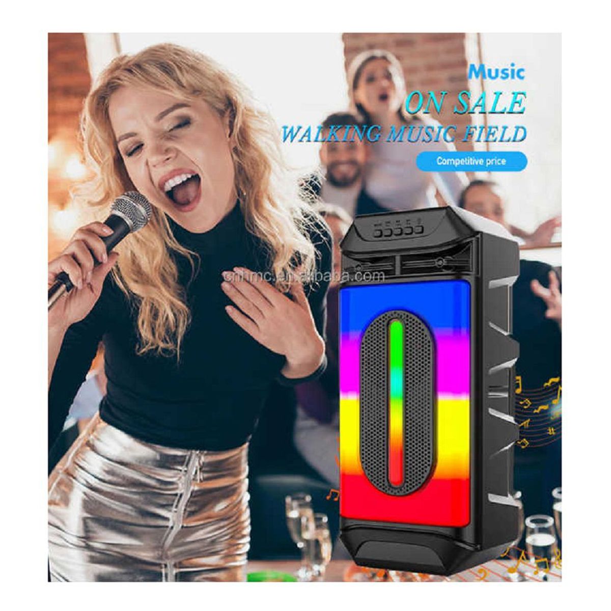 GENERICO - PARLANTE INALÁMBRICO ZQS-4252 BLUETOOTH LUZ LED C