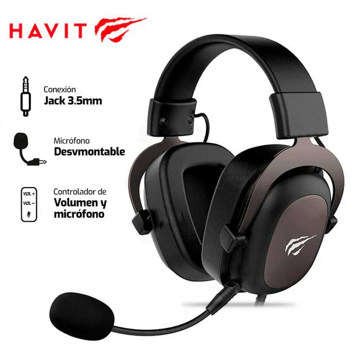 HAVIT - AUDIFONO HAVIT H2002D 3.5 MM NEGRO