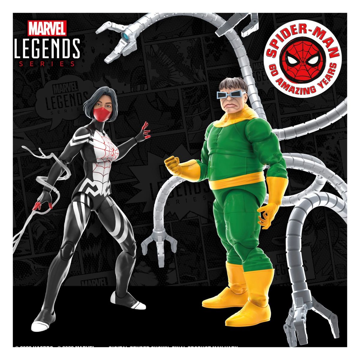 MARVEL - Spider-Man 60th Marvel Legends Silk and Dr Octopus Spiderman