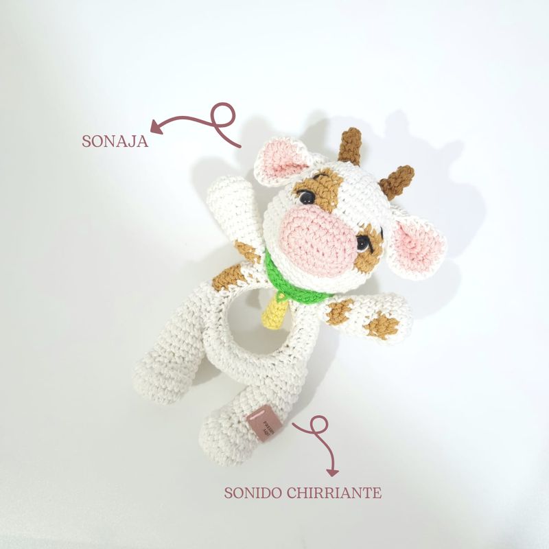 GENERICO - Sonaja Vaquita Multifuncional Amigurumi