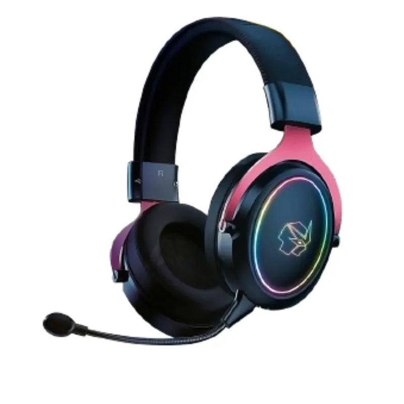 GENERICO - Auricular Vandrox Gamer Profesional Legend negro  rojo Rgb