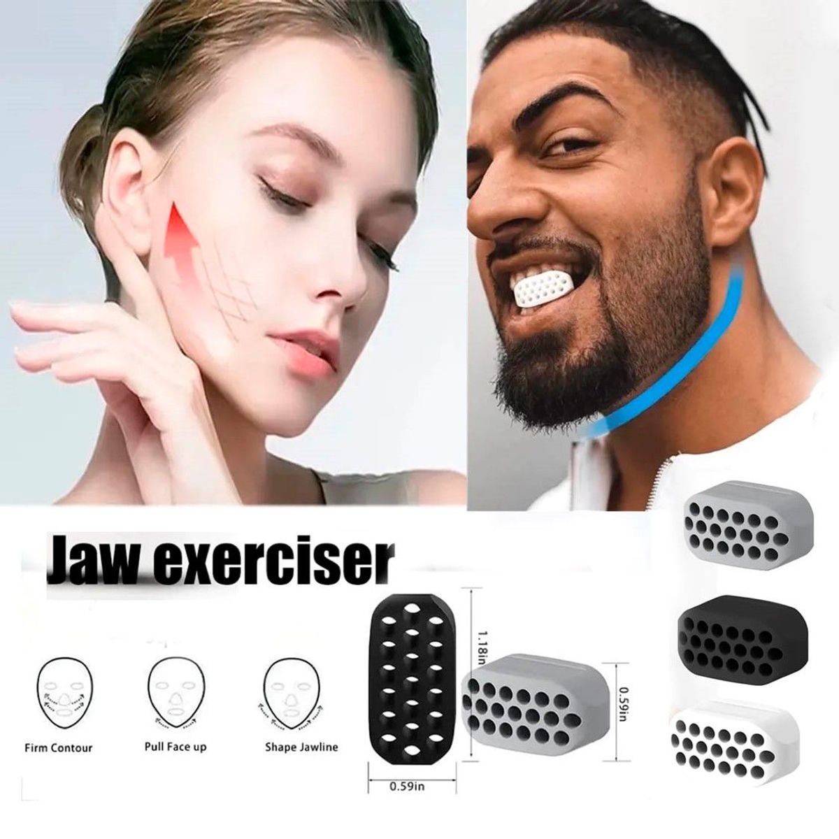 GENERICO - Pack 2 Ejercitador de Mandíbula