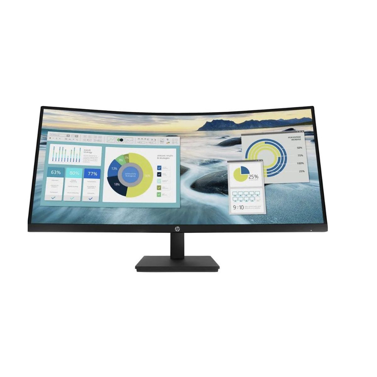 HP - Monitor HP P34hc G4 WQHD VA USB-C Curvo 34 Pulgadas HDMI DP USB Negro