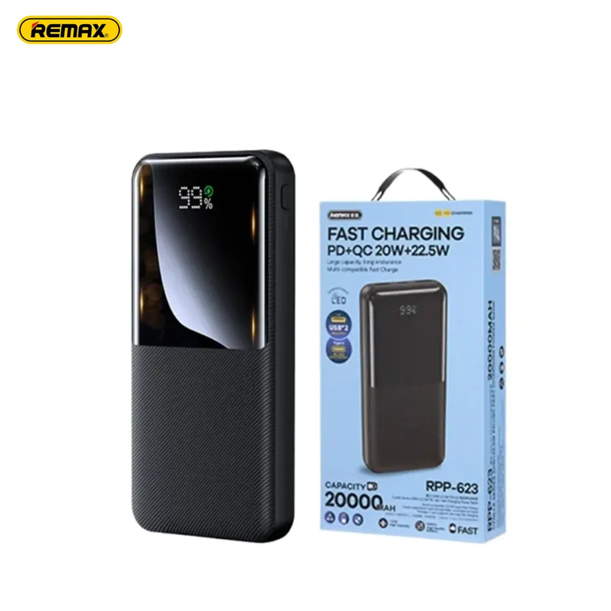 REMAX - Power Bank Remax RPP-623 Negro 20000mAh 22.5 W