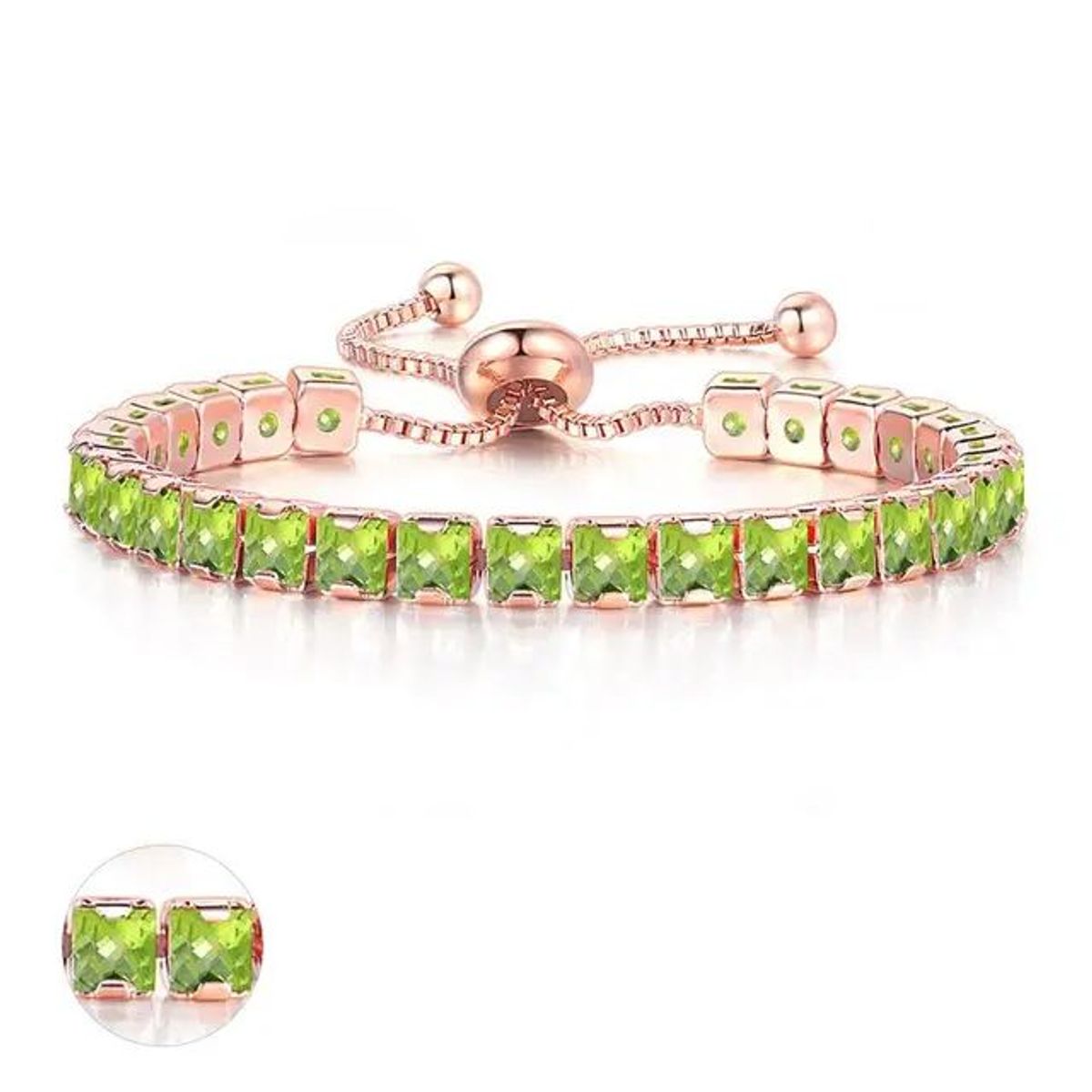 LA TIENDA 88 JOYAS Y ACCESORIOS - La Tienda 88 - Pulsera Brazalete Bañado en Oro de 18k - Verde