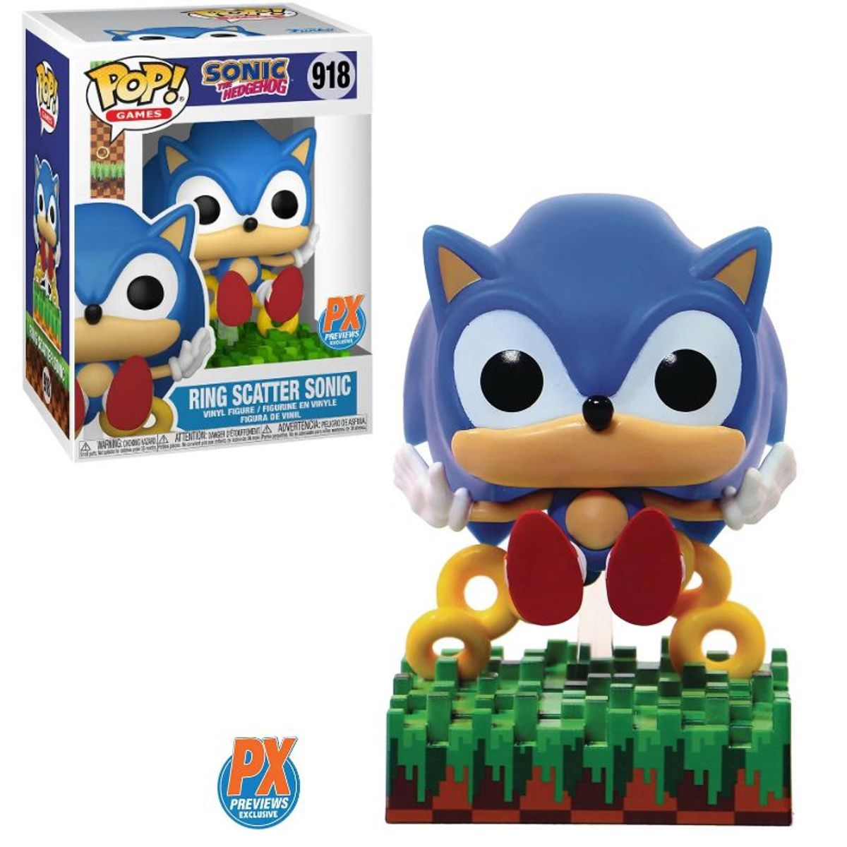 FUNKO - Funko Pop Sonic - Sonic con Anillos exclusivo PX 918