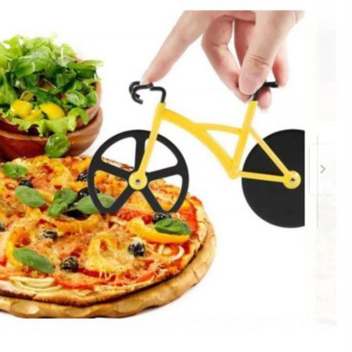 GENERICO - Cortador de pizza dual kawai de bicicleta