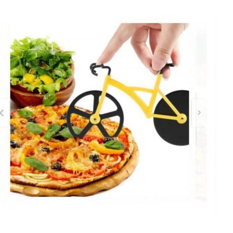 GENERICO - Cortador de pizza dual kawai de bicicleta