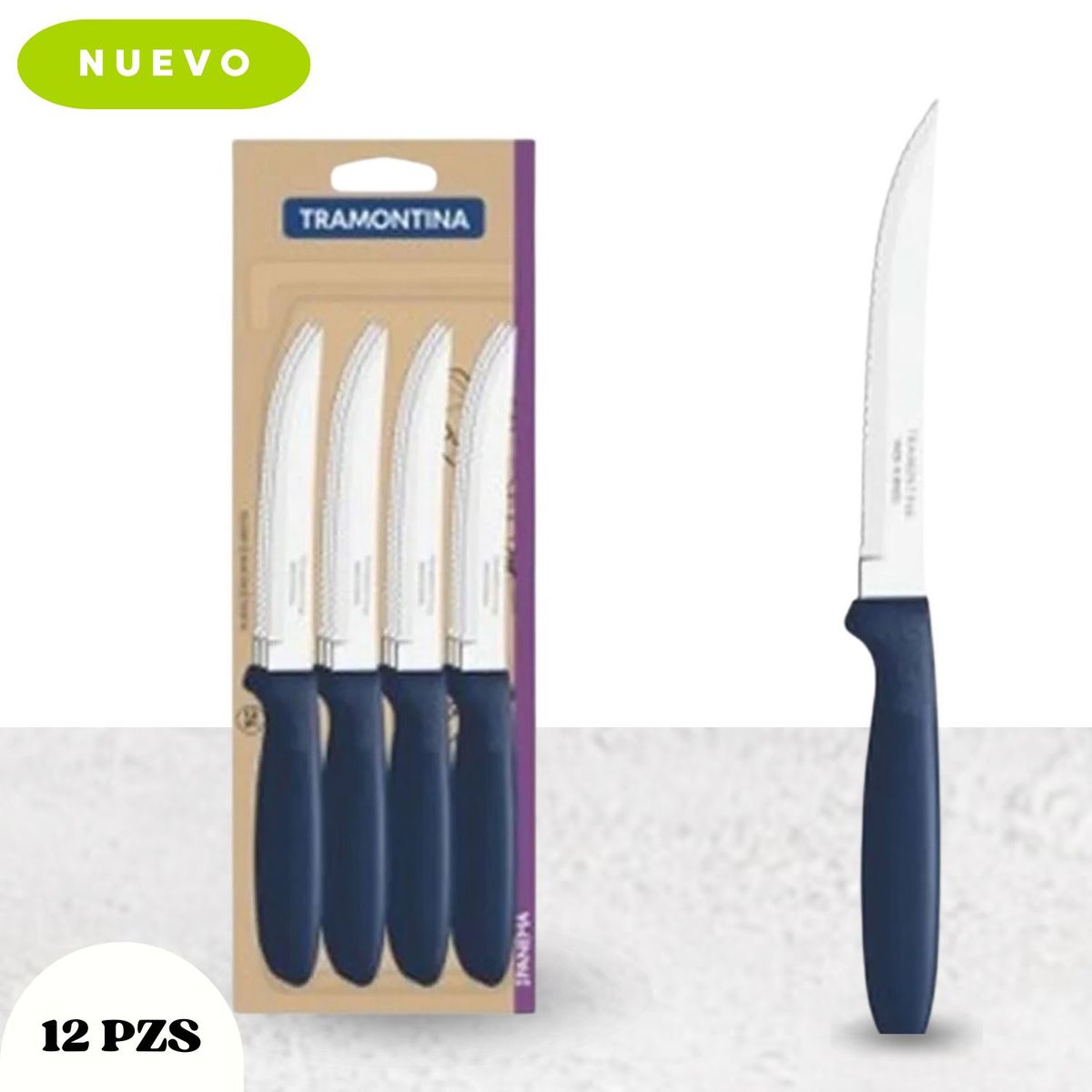 TRAMONTINA - Juego De 12 Cuchillos 5 PuLG Ipanema Tramontina