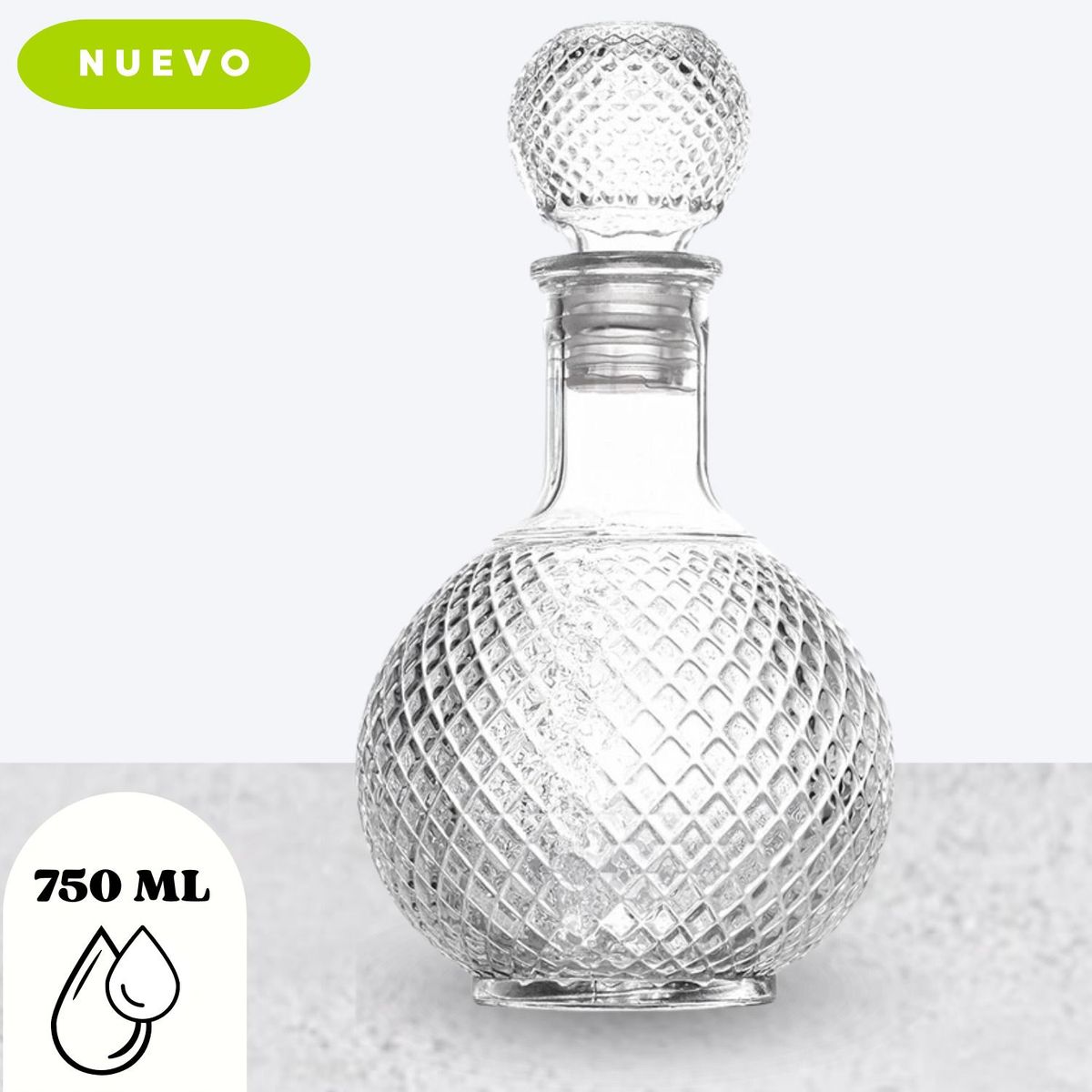 ICHIMATSU - Licorera De 750ML Vidrio Labrado