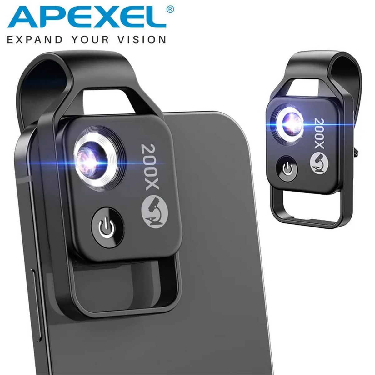 APEXEL - Microscopio Para Celular - Apexel - Super macro con CPL