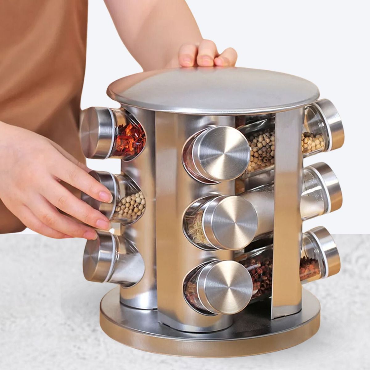 ICHIMATSU - Condimentero Especiero Giratorio De 12 Piezas