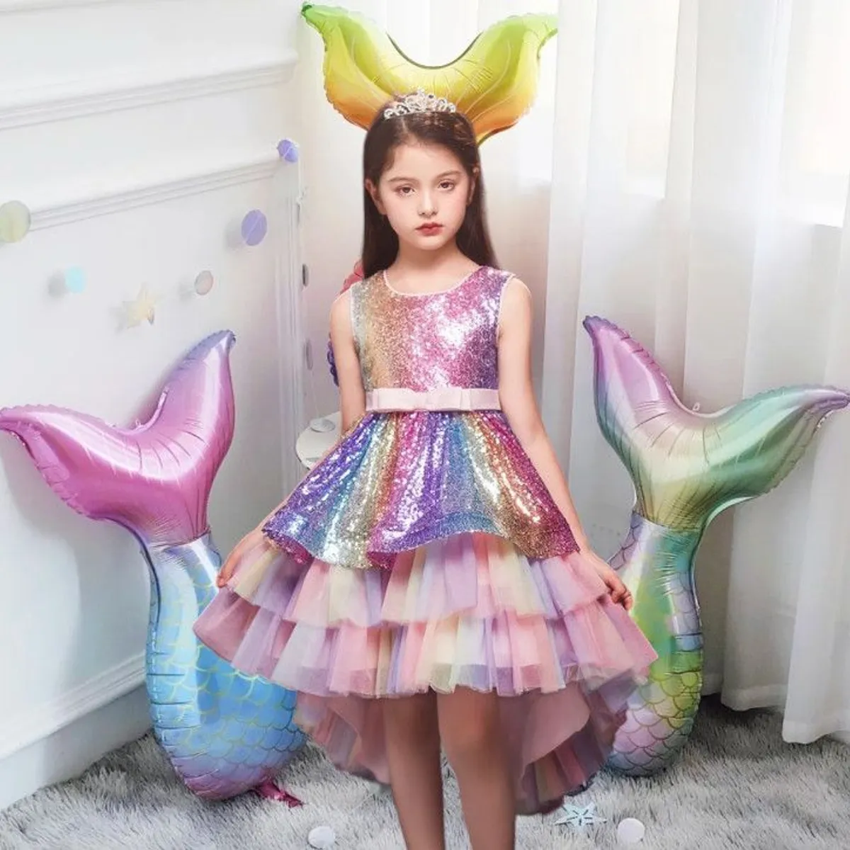 GENERICO - Vestido de Niña Tematica de Sirena - Unicornio