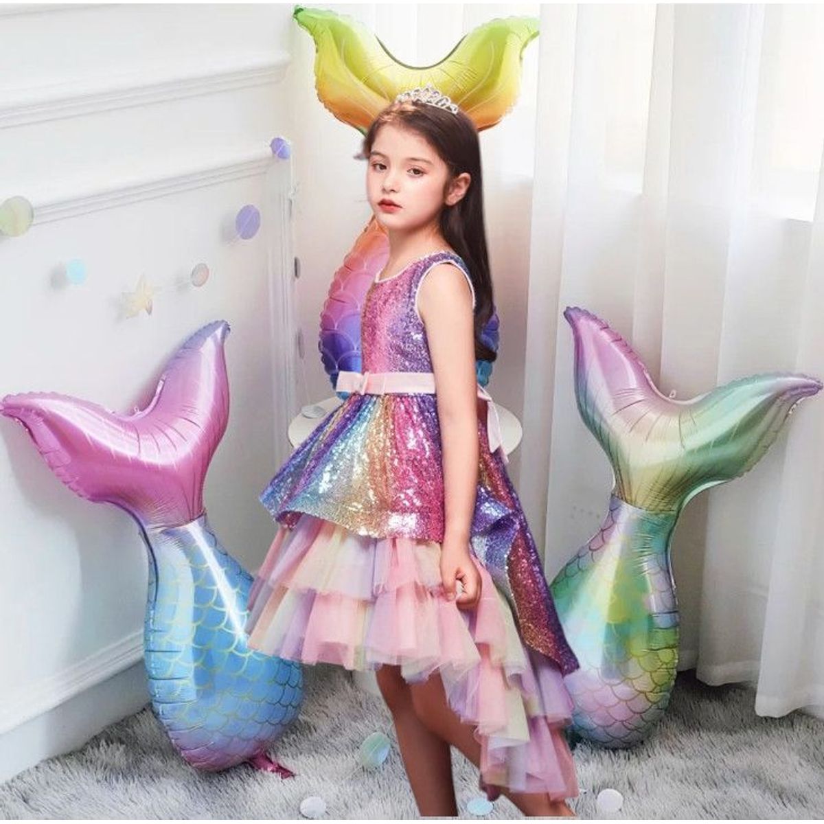 GENERICO - Vestido de Niña Tematica de Sirena - Unicornio