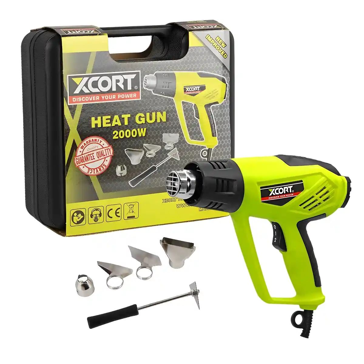 XCORT - Pistola de Calor 2000W con Maleta