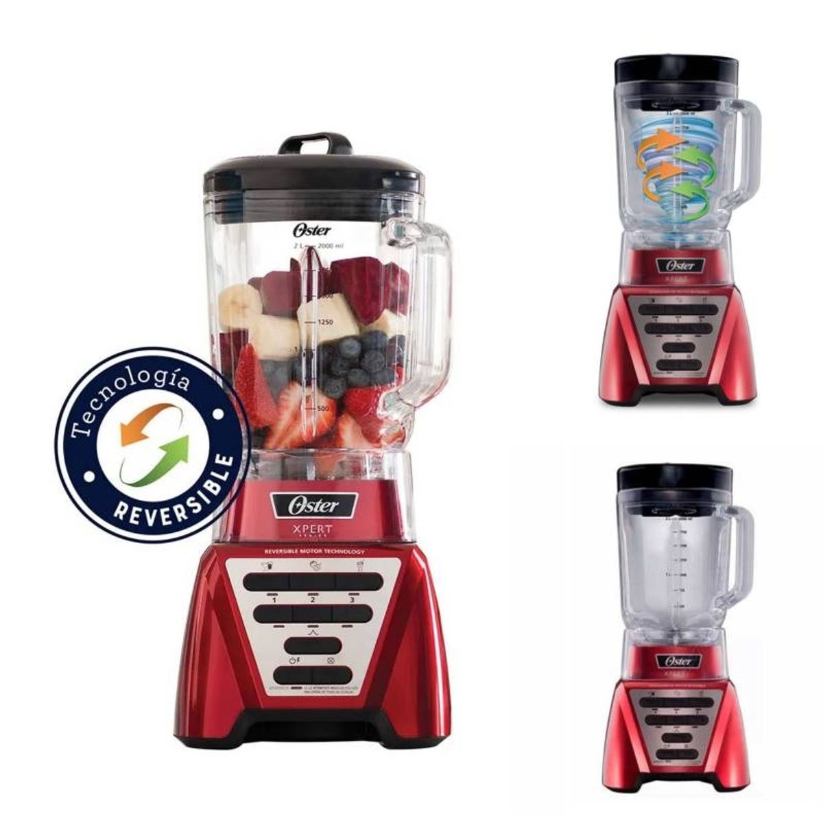 OSTER - Licuadora Oster® Xpert Serie vaso Boroclass BLST3A-R2G