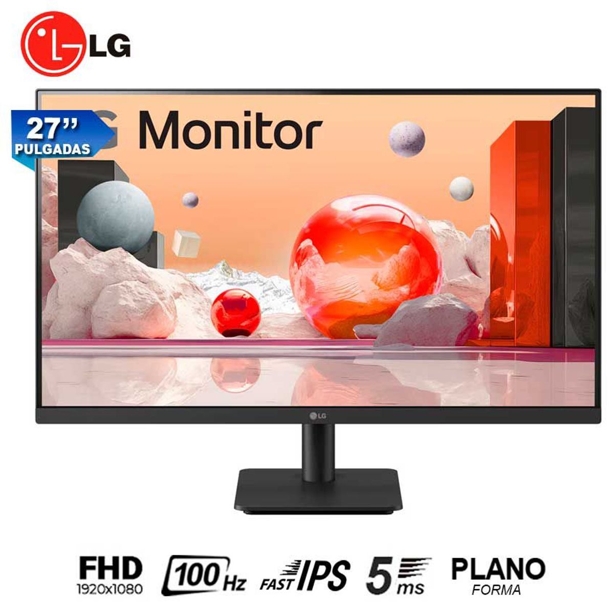 LG - Monitor LG IPS Full HD 27MS500-B 100 Hz  27 Pulgadas