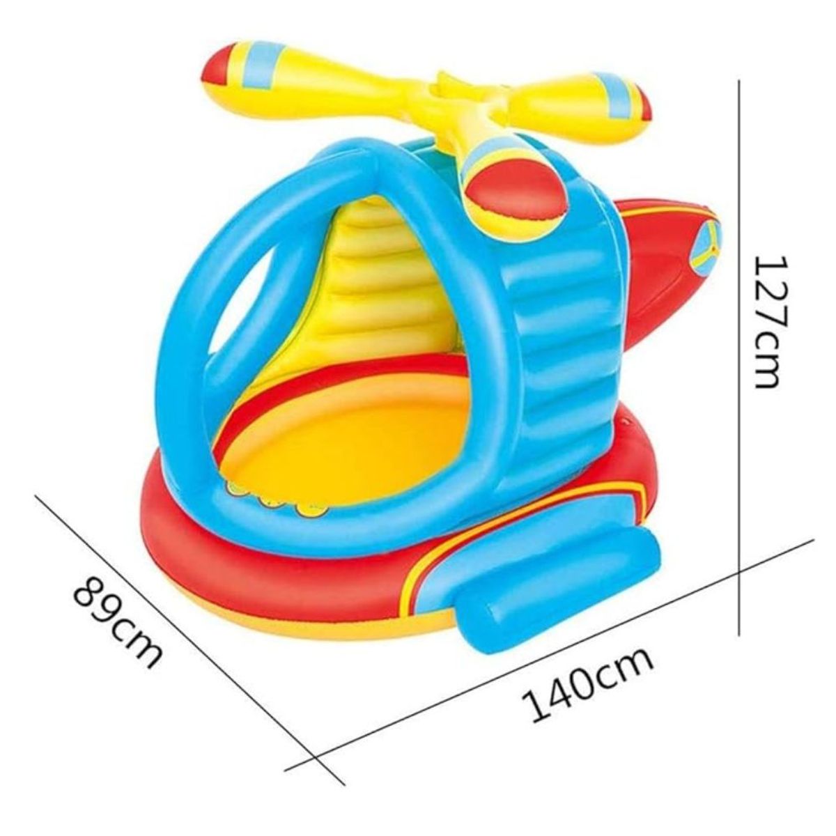 BESTWAY - Combo Helicóptero Inflable mas Pelotas Inflador Diversión