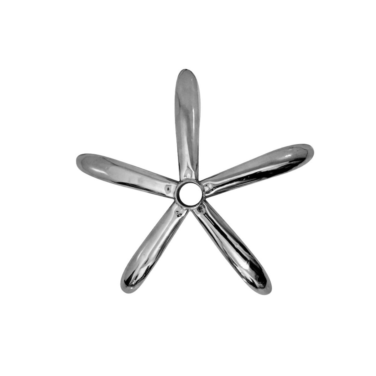 MEGAOFFICE - Base Metalica cromada para Silla Giratoria - Modelo Estandar - Cromada