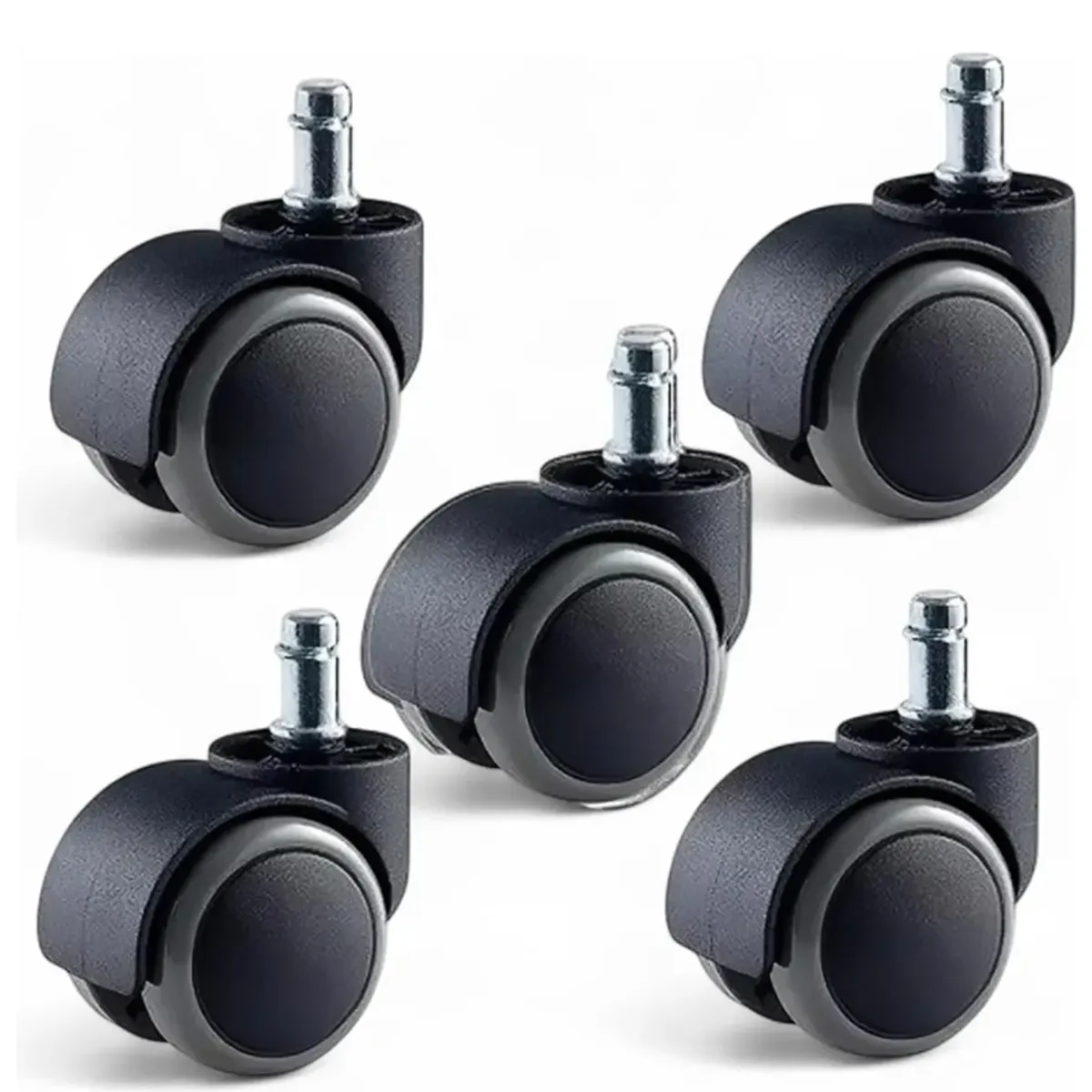 MEGAOFFICE - RUEDA DE NYLON 150 KG PESADA -5 RUEDAS- SILLA GAMER SECRETARIAL